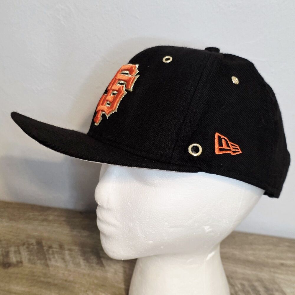 9FIFTY Snapback Hat Baseball Cap MLB San Francisco Giants Black Metal Eyelets - Picture 3 of 12